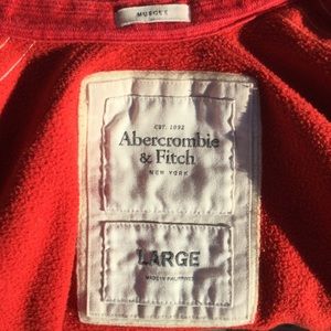 Abercrombie & Fitch Sweaters - Abercrombie & Fitch Red Muscle Sweater Jacket Abercrombie & Fitch Sweaters - Abercrombie & Fitch Red Muscle Sweater Jacket